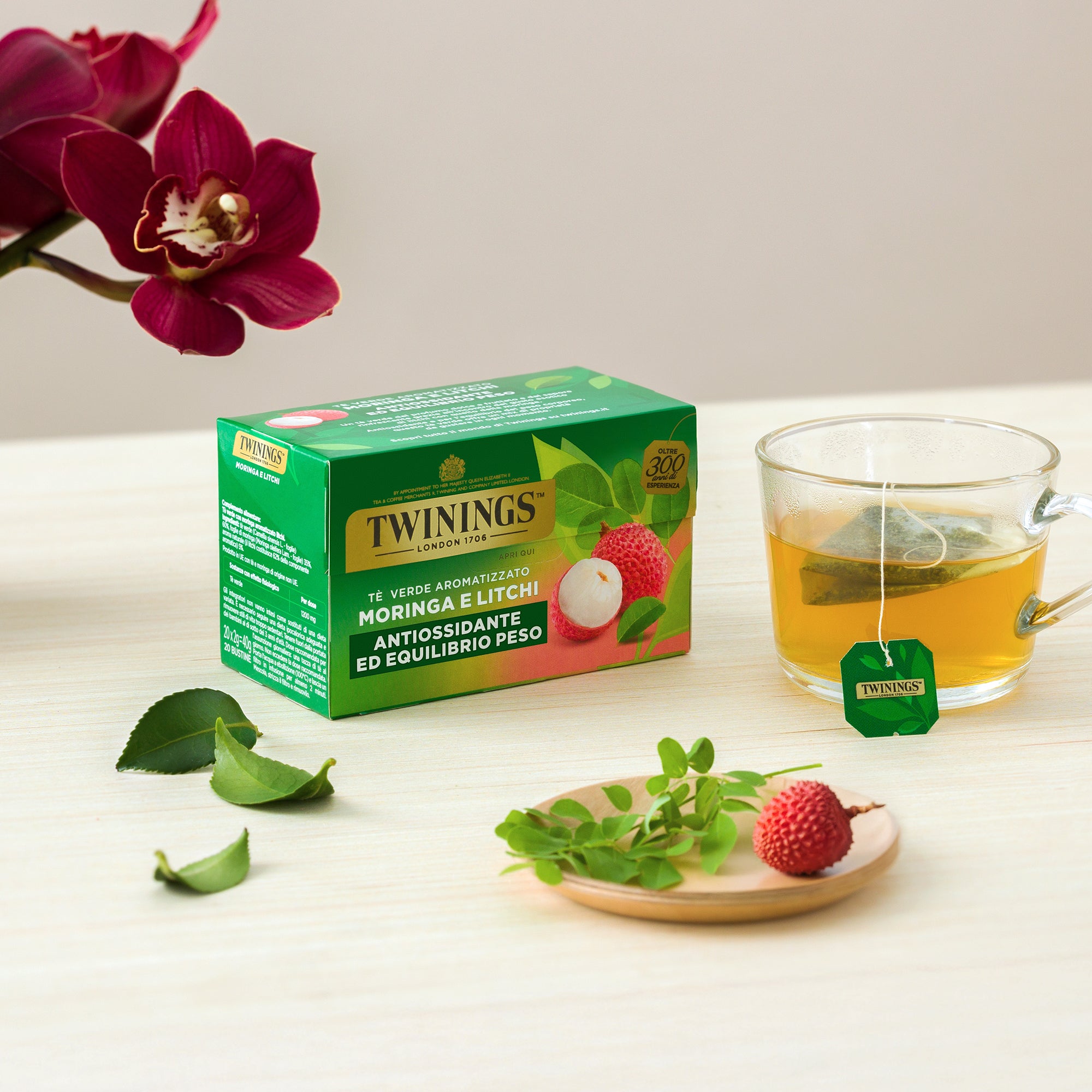 Tè verde aromatizzato Moringa e Litchi